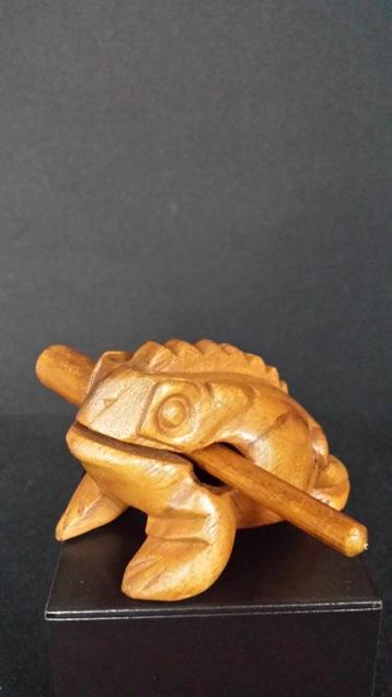 Brullende KIKKER ~ Houten Muziekinstrument ~ Percussion FROG beschikbaar voor biedingen