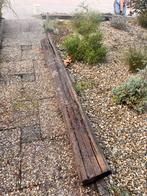 Spoorbiels 260 cm gratis, Tuin en Terras, Palen, Balken en Planken, Ophalen, Gebruikt, Palen, Hardhout