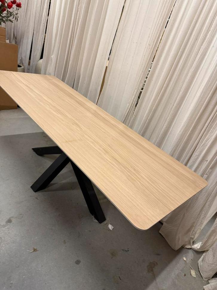 220 x 80 cm licht eiken rechthoekige eettafel, Huis en Inrichting, Tafels | Eettafels, Ophalen