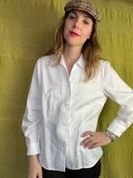 Vintage witte blouse/overhemd - effen -, Kleding | Dames, Gedragen, Maat 38/40 (M), Vintage, Ophalen of Verzenden