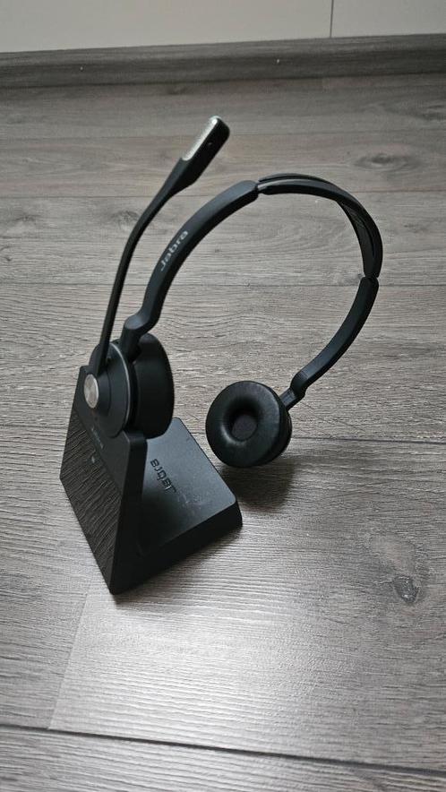Jabra Engage 65 Duo - 150 Meter bereik via DECT, Computers en Software, Headsets, Nieuw, On-ear, Draadloos, Inklapbare microfoon