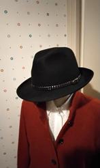 Zwarte cowboy  winter hoed , maat 59., Made in Italy, Ophalen of Verzenden, Zo goed als nieuw, Hoed