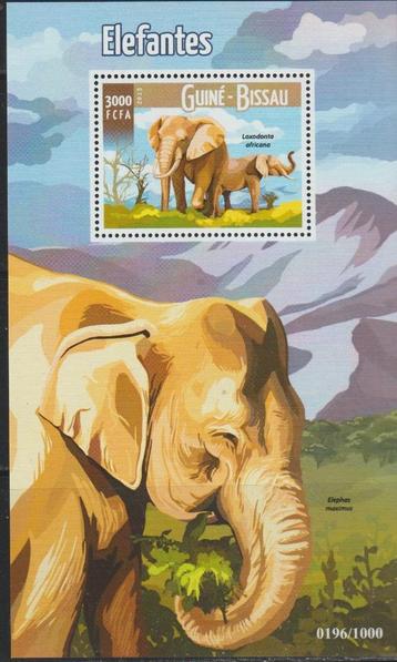 OLIFANTEN-ELEPHANTS = Mooi bl. v GUINE BISSAU-3010-01 beschikbaar voor biedingen