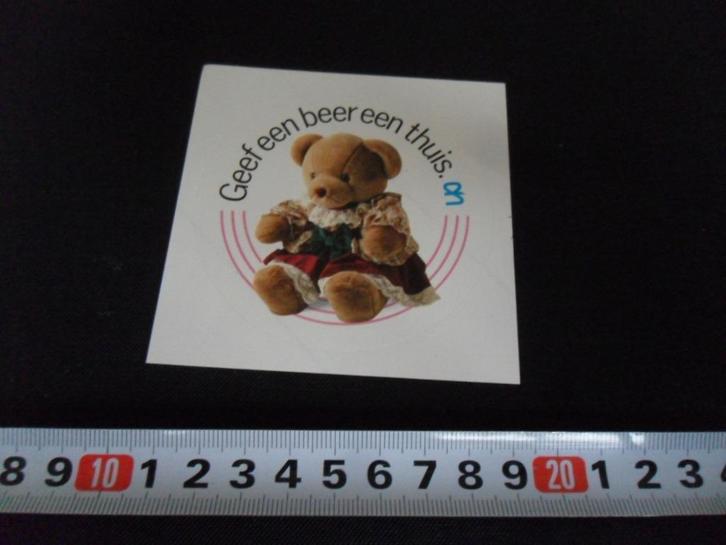 sticker albert heijn - geef een beer een thuis *, Verzamelen, Stickers, Zo goed als nieuw, Bedrijf of Vereniging, Ophalen
