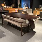 Japandi tafel bruin 210 en 240cm **Direct leverbaar**, Ophalen, 100 tot 150 cm, Vijf personen of meer, Ovaal