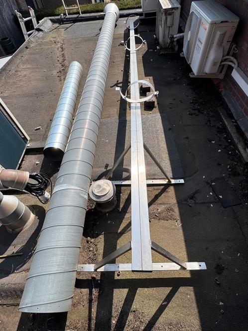 Spirobuis & Deflectorkap & muurbevestiging RVS, Doe-het-zelf en Verbouw, Ventilatie en Afzuiging, Zo goed als nieuw, Afzuiger