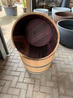 Regenton wijnvat bloembak eiken tonnen, Tuin en Terras, Regentonnen, 150 liter of meer, Ophalen, Hout