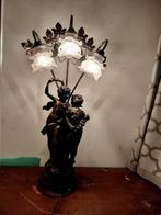 Franse Art Nouveau Art deco tafellamp van AUGUSTE MOREAU, Antiek en Kunst, Antiek | Lampen, Ophalen of Verzenden