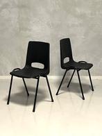 Retro kantinestoelen nieuw kantoor stoelen zwart prijs p/st, Jaren 60, Ophalen of Verzenden, Valk, NL