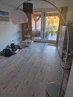 Booglamp met witte kap, Huis en Inrichting, Lampen | Vloerlampen, Ophalen, Zo goed als nieuw, Glas, Modern