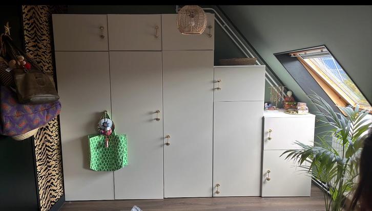 IKEA Platsa kast met Skatval deuren, Huis en Inrichting, Kasten | Kledingkasten, Gebruikt, 150 tot 200 cm, 50 tot 75 cm, Met deur(en)