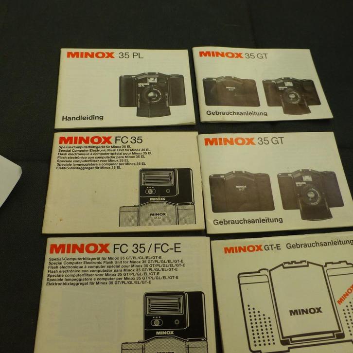 Minox camera en flitser gebruiksaanwijzing, Audio, Tv en Foto, Fotocamera's Analoog, Gebruikt, Compact, Overige Merken, Ophalen of Verzenden