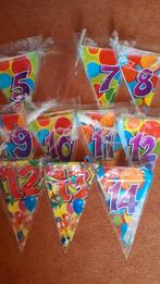 Vlaggenlijn met leeftijden, Ophalen of Verzenden, Zo goed als nieuw, Versiering, Verjaardag