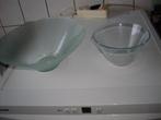 2 nieuwe glazen schalen, Ophalen, Schaal, Rond, Nieuw
