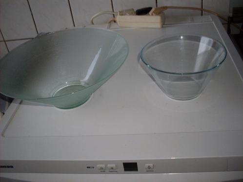 2 nieuwe glazen schalen, Huis en Inrichting, Woonaccessoires | Schalen en Manden, Nieuw, Schaal, Rond, Glas, Ophalen