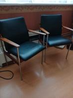 Vintage Thereca stoelen met palisander armleuningen etc., Ophalen, Gebruikt, Twee, Zwart