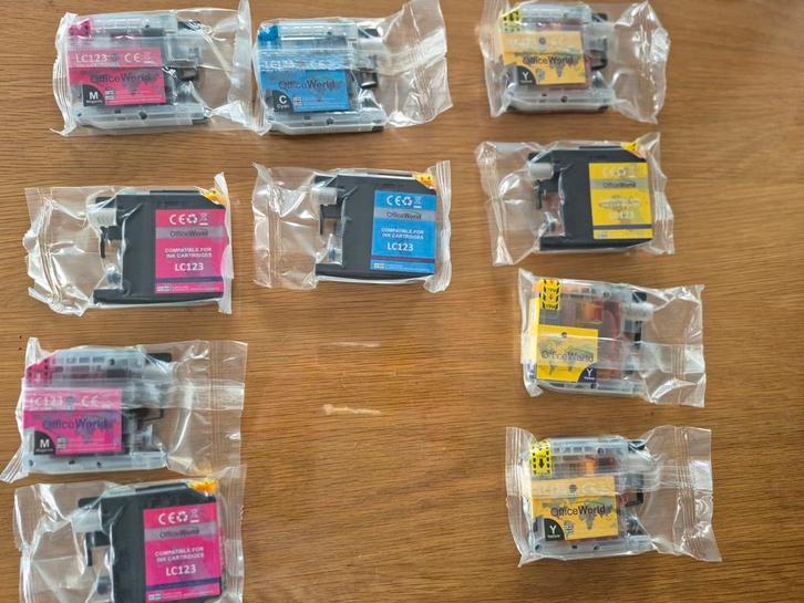 10x Inktcartridges voor Brother printer (LC123), Computers en Software, Printerbenodigdheden, Nieuw, Cartridge, Ophalen of Verzenden
