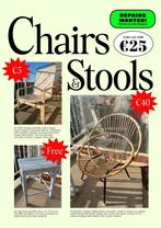 Chairs & Stools, Huis en Inrichting, Stoelen, Riet of Rotan, Drie, Gebruikt, Ophalen