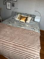 Wiemann ledikant met Tempur matrassen en leeslampjes, Ophalen, Tweepersoons, Hout, 180 cm