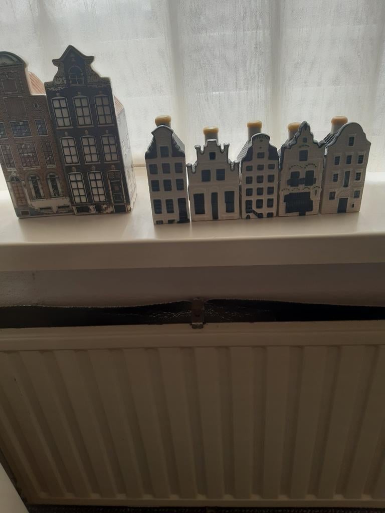Delfts blauwe huisjes en grachtenpanden decoratie, Verzamelen, Overige Verzamelen, Ophalen, Gebruikt