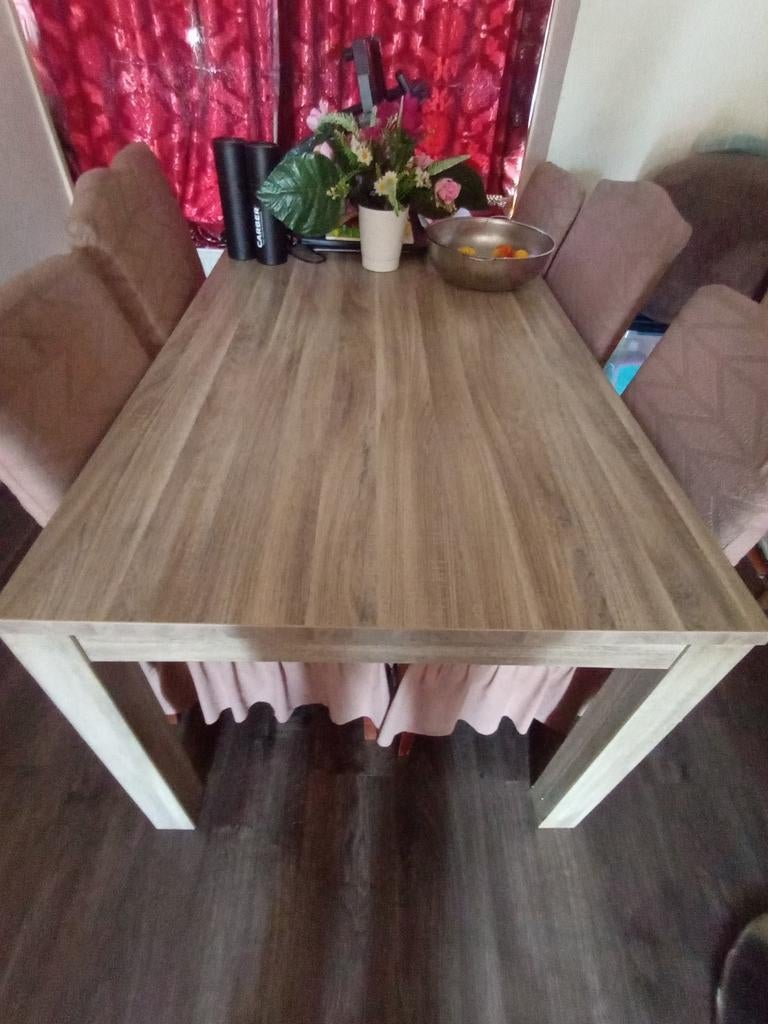 Eettafel zonder stoelen, Huis en Inrichting, Tafels | Eettafels, Ophalen, Gebruikt, 100 tot 150 cm, Eikenhout