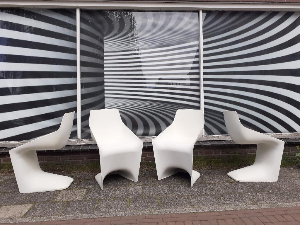 Kristalia pulp chair wit kunststof italian design 2011 retro, Ophalen, Kunststof, Gebruikt, Wit
