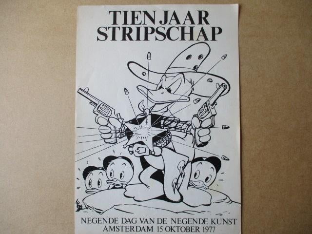 adv10185 donald duck prent 2, Verzamelen, Ophalen, Donald Duck, Gebruikt, Plaatje of Poster