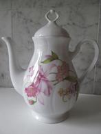 Vintage theepot, Korona, wit met bloemdessin, Huis en Inrichting, Keuken | Servies, Overige materialen, Overige typen, Nieuw, Ophalen of Verzenden