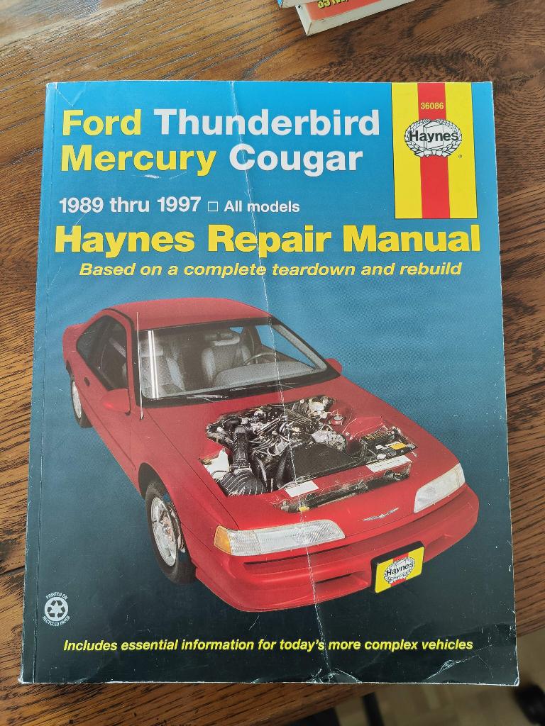 Haynes Manual Ford Thunderbird - Mercury Cougar '89-'97, Ophalen of Verzenden