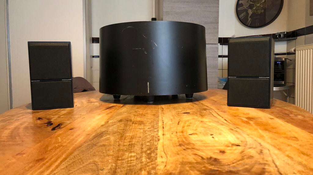 Bang & Olufsen 2.1 System 1989 !, Zo goed als nieuw, 60 tot 120 watt, Front, Rear of Stereo speakers, Ophalen