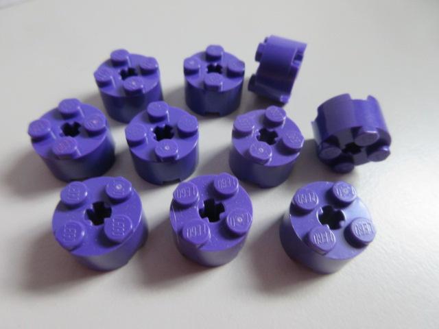 nr. 8418, 10 ronde paarse 2x2 stenen, Ophalen of Verzenden, Zo goed als nieuw, Complete set, Lego