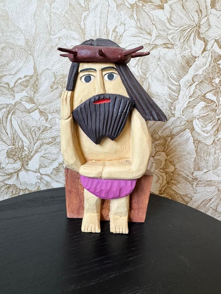 Jezus beeld hout Polen, Antiek en Kunst, Ophalen of Verzenden