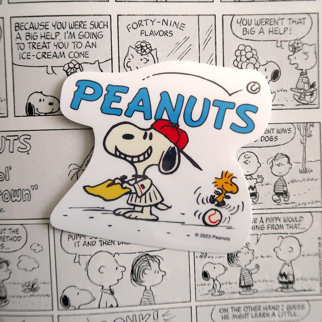 Snoopy en Woodstock van Peanuts strips Honkbal Fans Sticker, Verzenden, Snoopy, Nieuw, Plaatje, Poster of Sticker