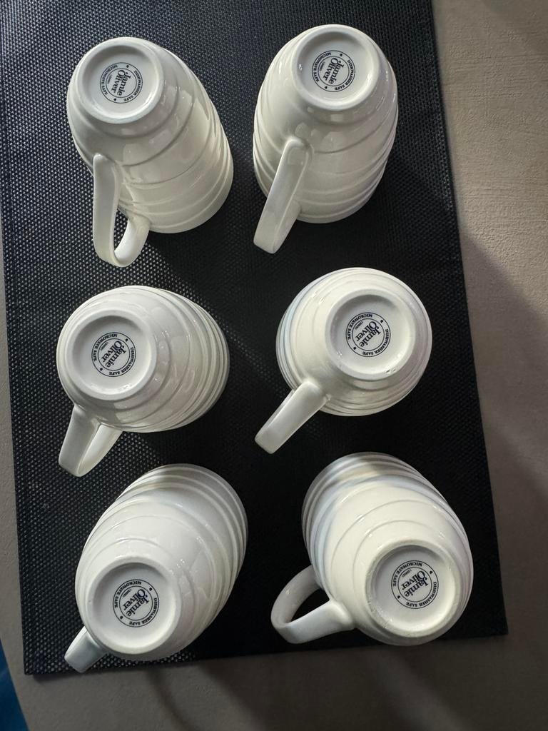 6 mokken Jamie Oliver Wave, Ophalen, Zo goed als nieuw, Overige stijlen, Kop(pen) en/of Schotel(s)