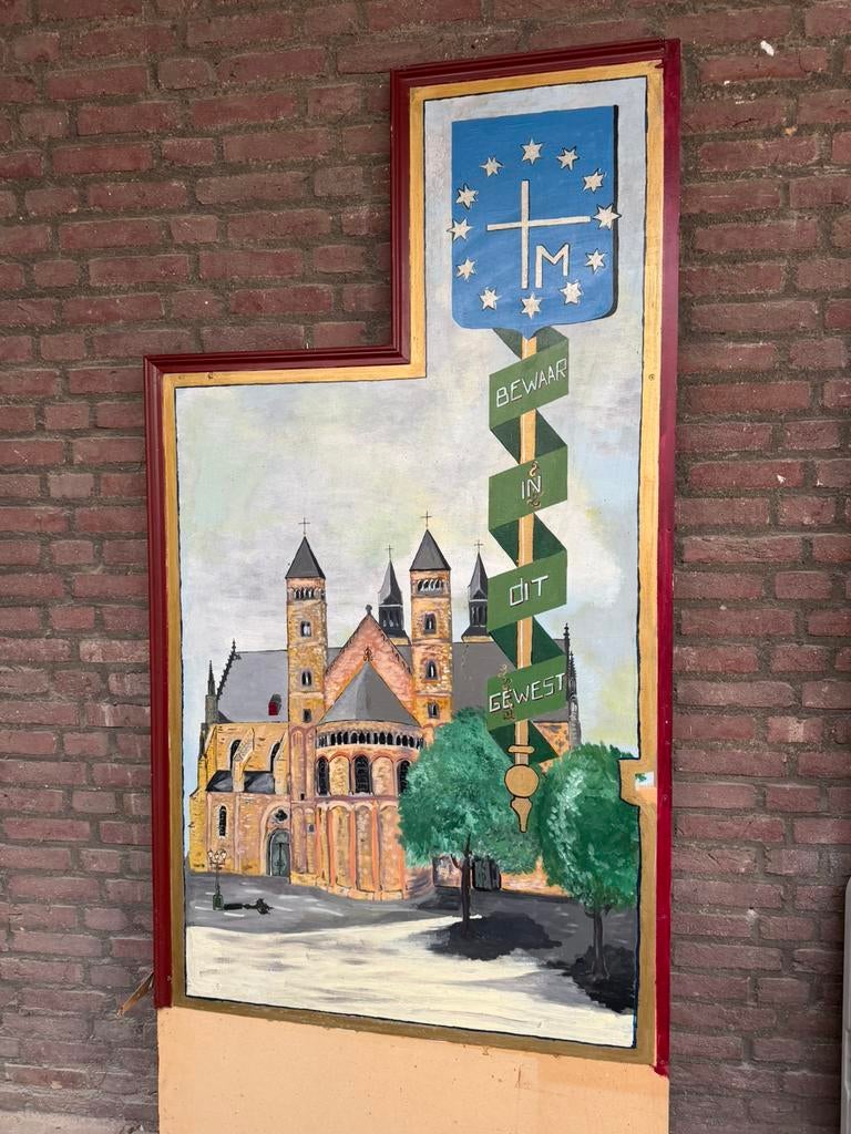 *Handgeschilderd* Sint Servaas basiliek Vrijthof Maastricht, Ophalen