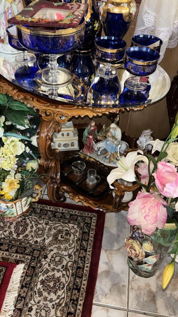 Barok theewagen  / serveerwagen, Antiek en Kunst, Antiek | Meubels | Tafels, Ophalen of Verzenden