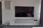 TV meubel (wit met steen look), Ophalen, Overige materialen, Gebruikt, 200 cm of meer