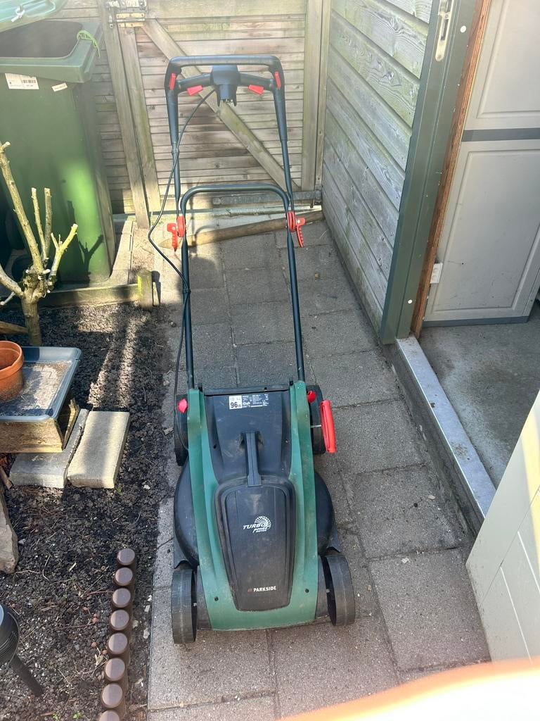 Parkside grasmaaier, Ophalen, Gebruikt, Elektrische grasmaaier, Opvangzak