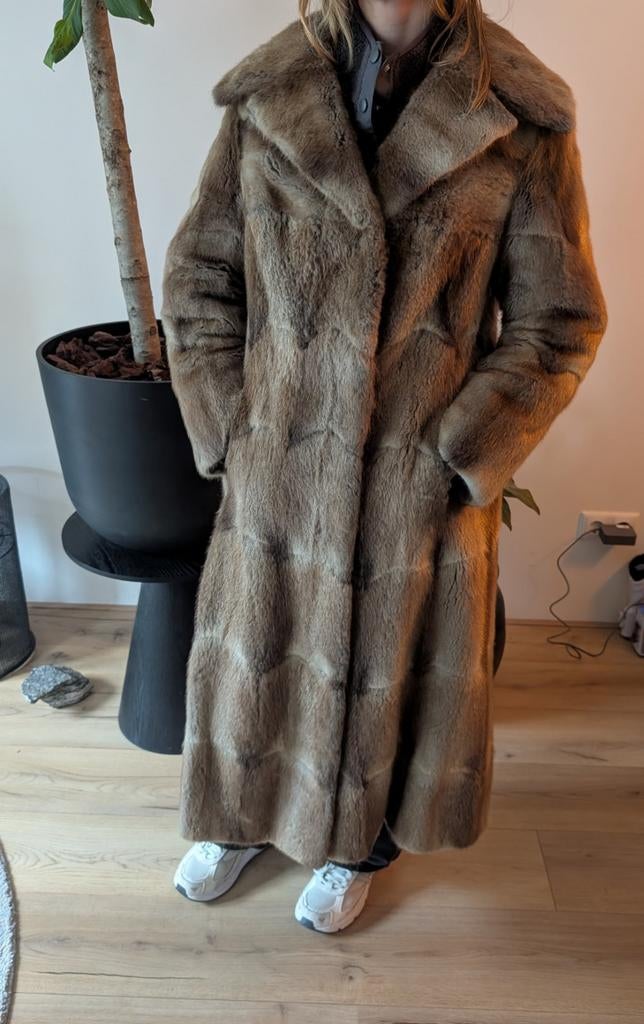 Vintage Bontjas Dames - Elegante Lange Winterjas, Antiek en Kunst, Ophalen of Verzenden, Dames, Onbekend