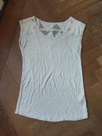 Maison Scotch T shirt. maat M. creme met kant., Ophalen of Verzenden, Gedragen, Maat 38/40 (M), Korte mouw