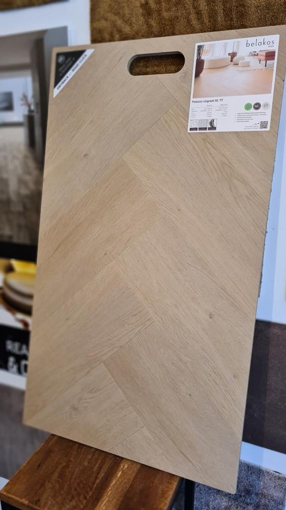 PVC vloer visgraat Belakos Palazzo 77, Crème, 75 m² of meer, Overige typen, Nieuw