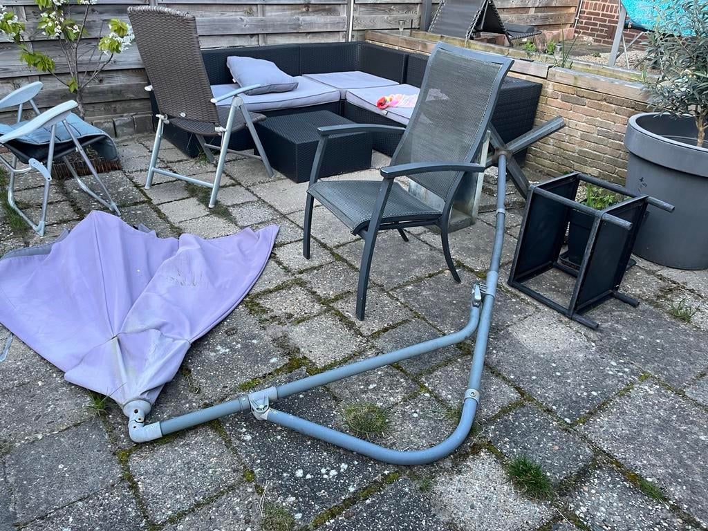 Prima Zweefparasol - grijs, Ophalen, Gebruikt, 2 tot 3 meter, Zweefparasol