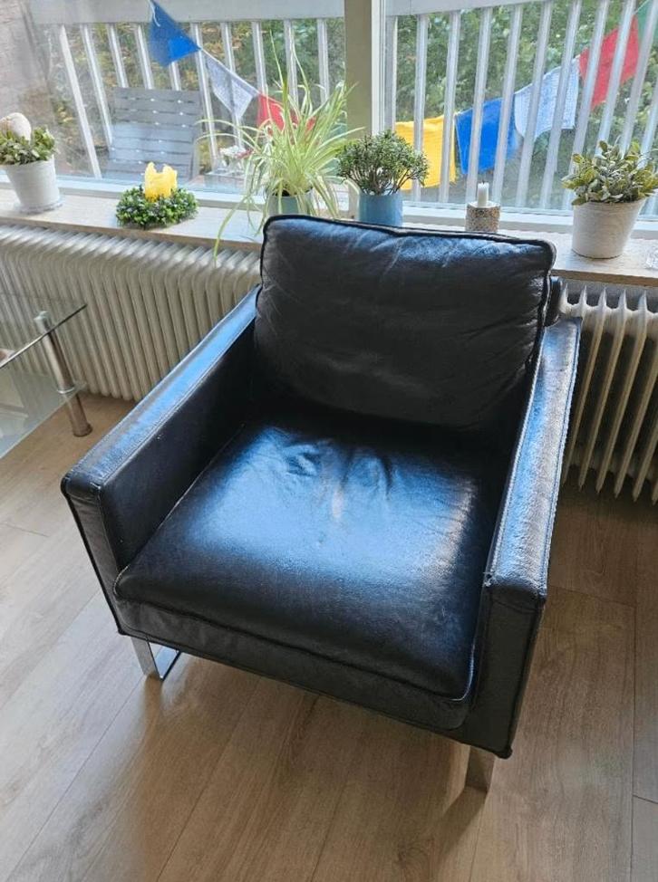 Leather Ikea Chair Melby, Huis en Inrichting, Fauteuils, Gebruikt, 75 tot 100 cm, 75 tot 100 cm, Ophalen