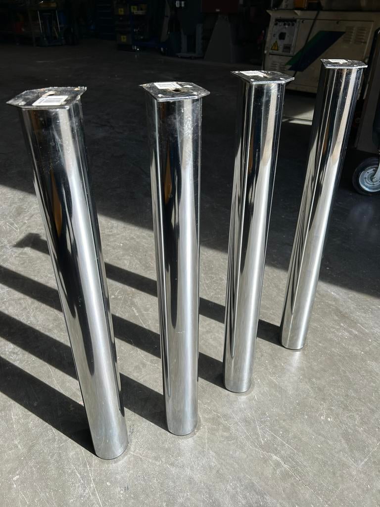 Tafelpoten chroom, Minder dan 50 cm, 50 tot 100 cm, Rond, Ophalen of Verzenden