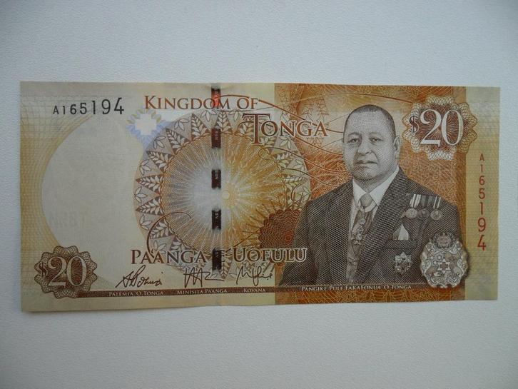 Tonga #47 [ND] / 20 pa'anga UNC, Postzegels en Munten, Bankbiljetten | Oceanië, Los biljet, Verzenden