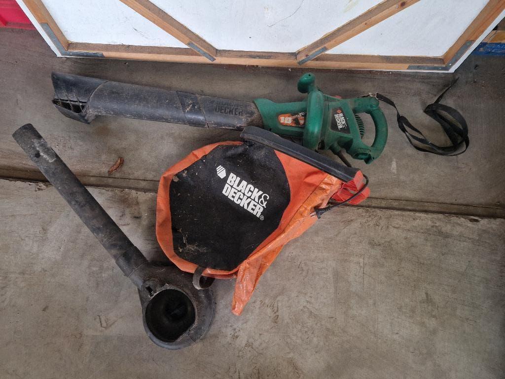 Black & Decker bladzuiger en bladblazer, Ophalen, Gebruikt, Met opvangzak, Handgedragen