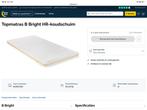 TOPMATRAS B BRIGHT HR 160X210, Ophalen, 210 cm, Tweepersoons, Zo goed als nieuw