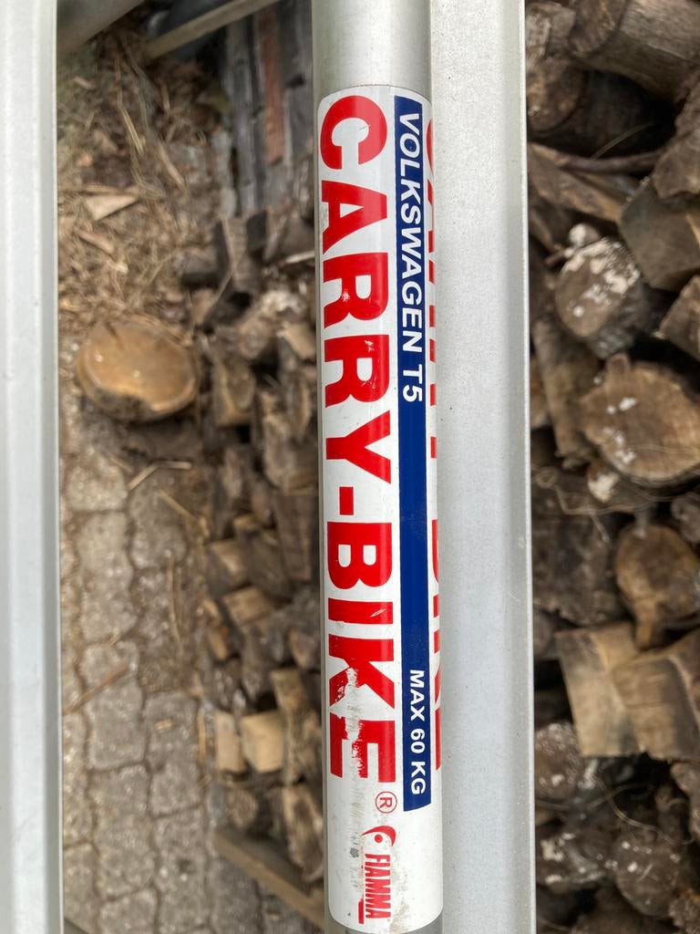 Fiamma carry bike vw T5, Achterklepdrager, Gebruikt, Ophalen of Verzenden, 2 fietsen