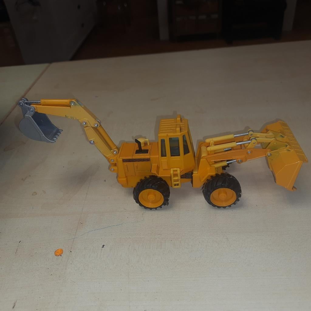 Gele graafmachine shovel speelgoedmodel, Ophalen of Verzenden, Gebruikt