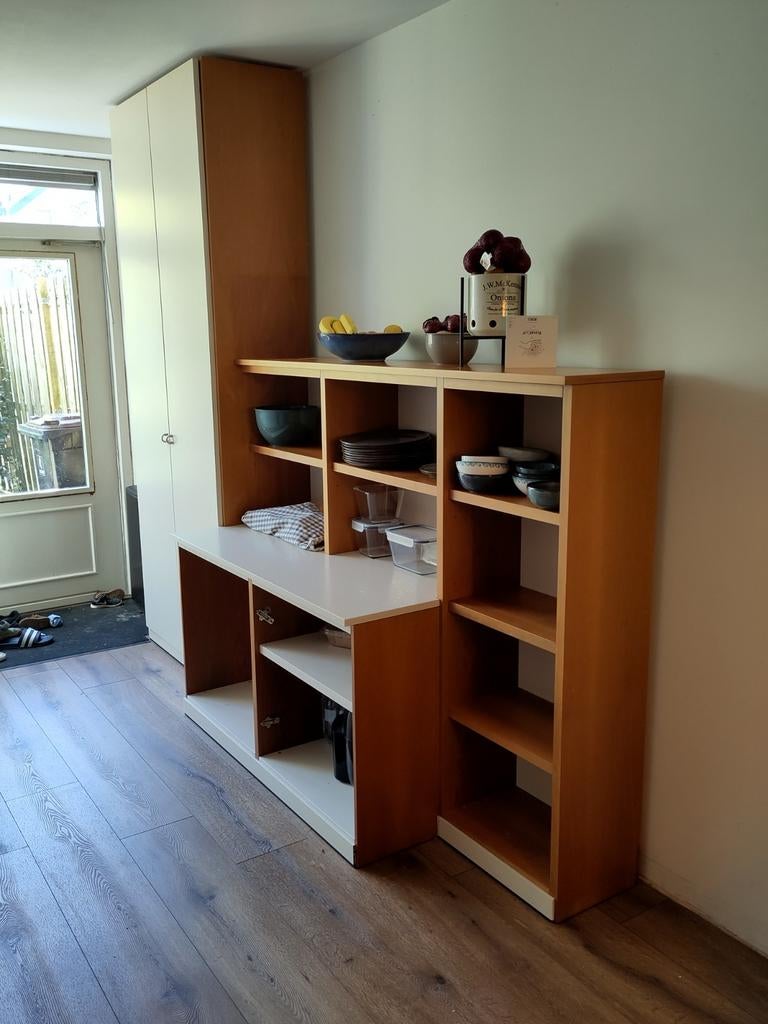 Voorraadkast met open vakken en deuren, Ophalen, Gebruikt, 25 tot 50 cm, Minder dan 100 cm